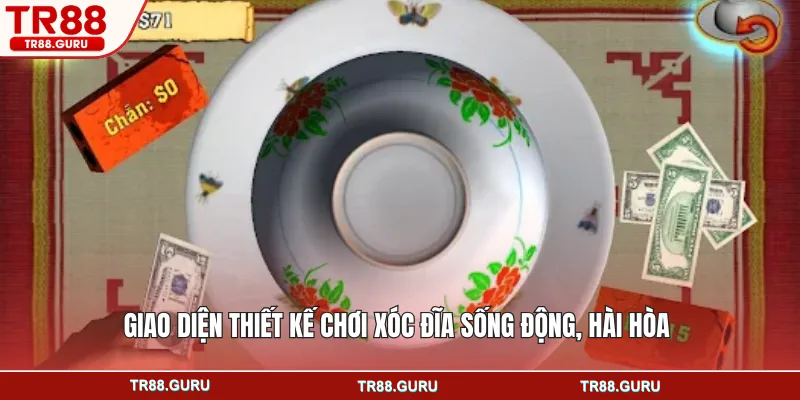 Giao diện thiết kế chơi xóc đĩa sống động, hài hòa